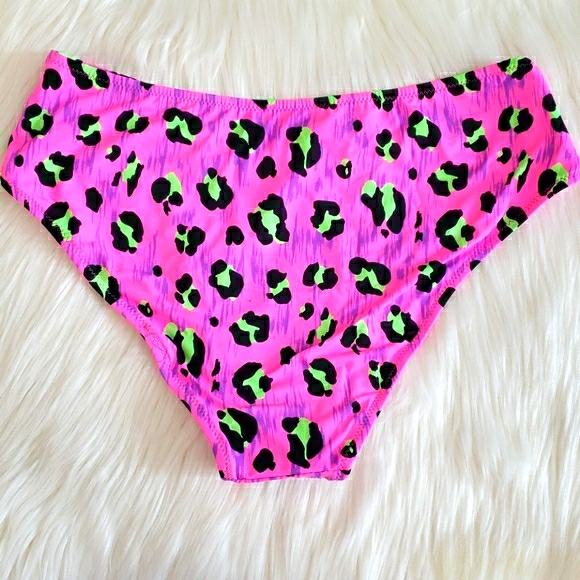 New Highwaisted Leopard Print Bikini Set Swimsuit - Picture 6 of 8